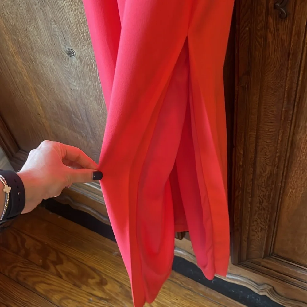 Belle Badgley Mischka Raya One Shoulder Draped Side Slit Maxi Dress - Picture 13 of 16